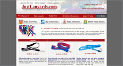 Desktop Screenshot of justlanyards.com