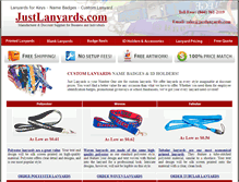 Tablet Screenshot of justlanyards.com